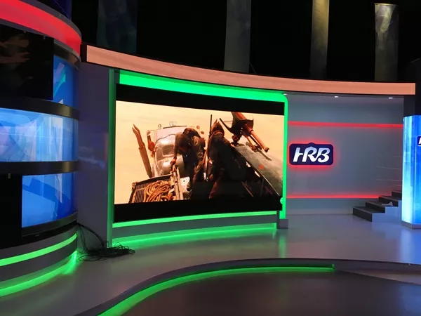 P2.0 small-spacing display applied to Harbin TV Station